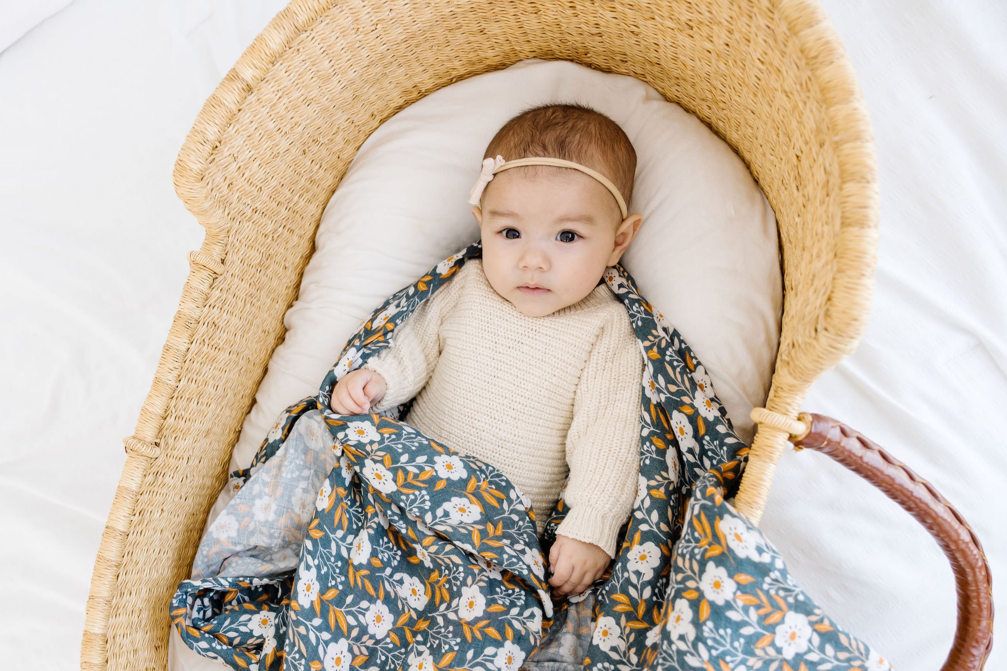 Organic Muslin Swaddle - Meadow