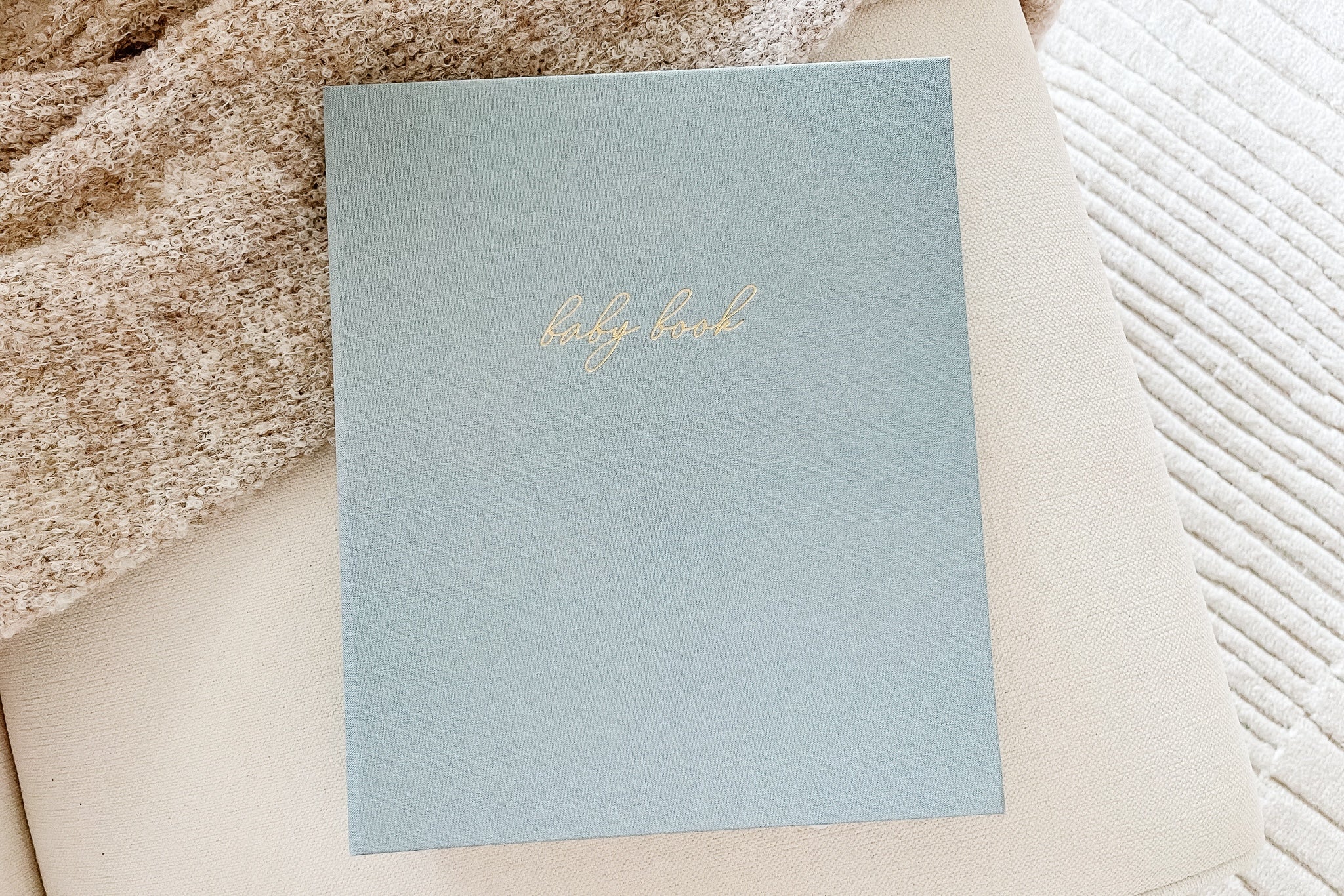 First Year Baby Memory Book - Dusty Blue